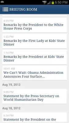 White House android App screenshot 2